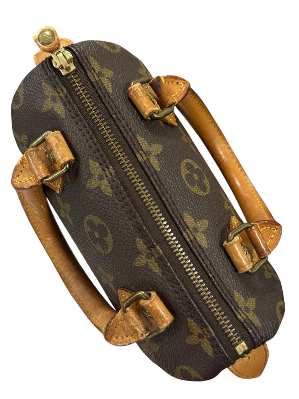 Louis Vuitton Monogram & Vachetta Leather Speedy Nano Mini Bag